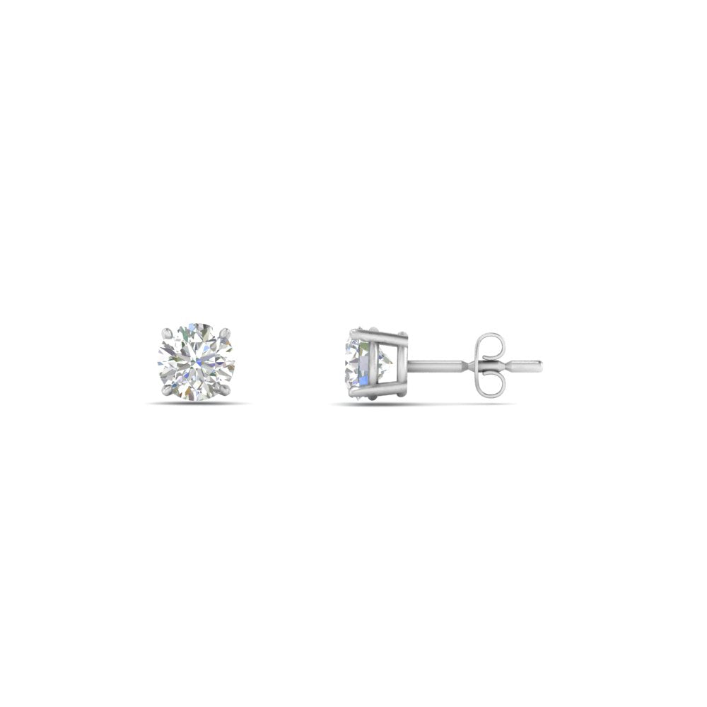 1/2 To 2 Carat Round Diamond Stud Earring