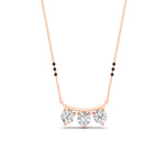 Load image into Gallery viewer, Classic Trio Diamond Mangalsutra Necklace