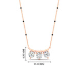 Load image into Gallery viewer, Classic Trio Diamond Mangalsutra Necklace