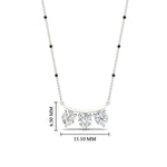 Load image into Gallery viewer, Classic Trio Diamond Mangalsutra Necklace