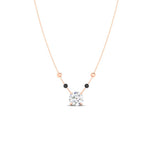 Load image into Gallery viewer, 0.50-ct-solitaire-diamond-with-black-beads-mangalsutra-in-rose-gold-mgs11600roangle1-0.50ct-nl-rg