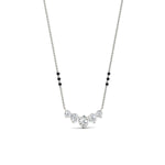 Load image into Gallery viewer, 0.75-carat-five-stone-diamond-3-bead-mangalsutra-necklace-in-white-gold-mgs11130angle3-0.50ct-nl-wg.jpg?v=1777282191