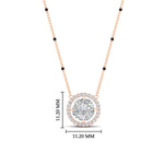 Load image into Gallery viewer, 0.75-carat-halo-diamond-3-black-beads-spaced-out-mangalsutra-in-rose-gold-mgs11318angle1-nl-rg-hw.jpg?v=1767873886