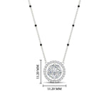 Load image into Gallery viewer, 0.75-carat-halo-diamond-3-black-beads-spaced-out-mangalsutra-in-white-gold-mgs11318angle1-nl-wg-hw.jpg?v=1767873886