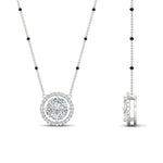 Load image into Gallery viewer, 0.75-carat-halo-diamond-3-black-beads-spaced-out-mangalsutra-in-white-gold-mgs11318angle2-nl-wg.jpg?v=1767873886