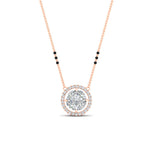 Load image into Gallery viewer, 0.75-carat-halo-diamond-3blackbeadscute-mangalsutra-in-rose-gold-mgs11318angle1-nl-rg.jpg?v=1767873886
