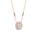 Load image into Gallery viewer, 0.75-carat-halo-diamond-3blackbeadscute-mangalsutra-in-rose-gold-mgs11318angle3-nl-rg.jpg?v=1767873886