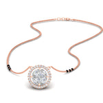 Load image into Gallery viewer, 0.75-carat-halo-diamond-3blackbeadscute-mangalsutra-in-rose-gold-mgs11318sleep-nl-rg.jpg?v=1767873886