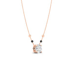 Load image into Gallery viewer, 1-carat-solitaire-diamond-with-black-beads-mangalsutra-in-rose-gold-mgs11600roangle3-1.00ct-nl-rg