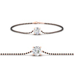 Load image into Gallery viewer, 1-carat-solitaire-mangalsutra-bracelet-in-rose-gold-mgsbrc11614-1.00ct-nl-rg
