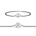 Load image into Gallery viewer, 1-carat-solitaire-mangalsutra-bracelet-in-white-gold-mgsbrc11614-1.00ct-nl-wg
