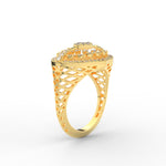 Load image into Gallery viewer, Antique Floral Diamond Engagement Ring