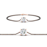 Load image into Gallery viewer, 1.50-carat-solitaire-mangalsutra-bracelet-in-rose-gold-mgsbrc11614-1.50ct-nl-rg