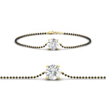 Load image into Gallery viewer, 1.50-carat-solitaire-mangalsutra-bracelet-in-yellow-gold-mgsbrc11614-1.50ct-nl-yg