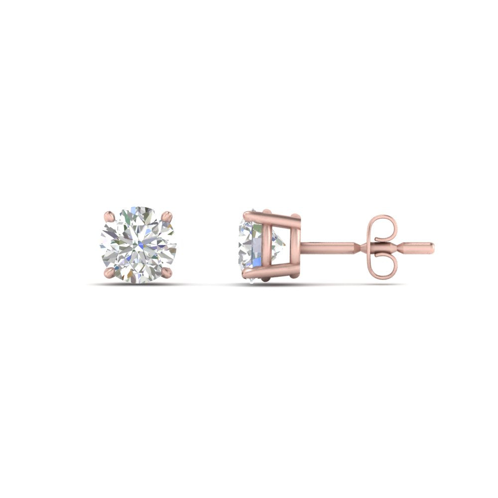 1/2 To 2 Carat Round Diamond Stud Earring