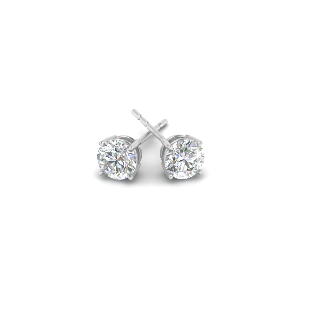 1/2 To 2 Carat Round Diamond Stud Earring