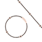 Load image into Gallery viewer, 3-stone-bezel-set-black-diamond-mens-station-bracelet-in-rose-gold-mgsmbrc11837blackangle4-nl-rg.jpg