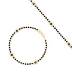 Load image into Gallery viewer, 3-stone-bezel-set-black-diamond-mens-station-bracelet-in-yellow-gold-mgsmbrc11837blackangle4-nl-yg.jpg