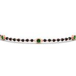 Load image into Gallery viewer, 3-stone-bezel-set-emerald-mens-station-bracelet-in-rose-gold-mgsmbrc11837gemgrangle5-nl-rg.jpg