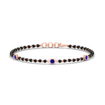 Load image into Gallery viewer, 3-stone-bezel-set-sapphire-mens-station-bracelet-in-rose-gold-mgsmbrc11837gsablangle1-nl-rg.jpg