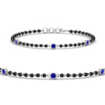 Load image into Gallery viewer, 3-stone-bezel-set-sapphire-mens-station-bracelet-in-white-gold-mgsmbrc11837gsablsleep-nl-wg.jpg