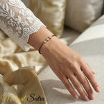 Load image into Gallery viewer, 3-stone-bracelet-mangalsutra-with-beads-in-yellow-gold-MGBRC8651ANGLE2-NL-YG-01