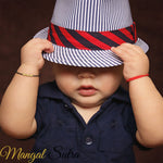 Load image into Gallery viewer, 3 Oval Gold Black Beads Baby Bracelet (1Pc)