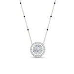 Load image into Gallery viewer, 0.75 Carat Solitaire Looking Halo Diamond Mangalsutra