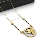 Load image into Gallery viewer, Circle Butterfly Necklace Diamond Mangalsutra
