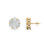 Load image into Gallery viewer, 7 Stone 0.75 Carat Cluster Flower Diamond Earring