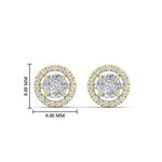 Load image into Gallery viewer, Classic Diamond Halo Stud Earring