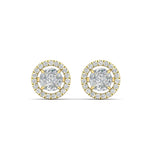 Load image into Gallery viewer, Classic Diamond Halo Stud Earring