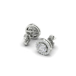 Load image into Gallery viewer, Classic Diamond Halo Stud Earring