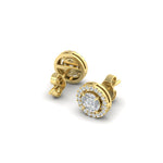 Load image into Gallery viewer, Classic Diamond Halo Stud Earring