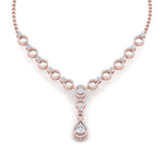 Load image into Gallery viewer, Circle Diamond Drop Necklace