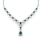 Load image into Gallery viewer, Circle Diamond Drop Necklace