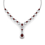 Load image into Gallery viewer, Circle Diamond Drop Necklace