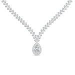 Load image into Gallery viewer, Pear Drop Leaf Diamond Necklace