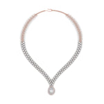 Load image into Gallery viewer, Pear Drop Leaf Diamond Necklace