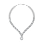 Load image into Gallery viewer, Pear Drop Leaf Diamond Necklace