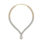 Load image into Gallery viewer, Pear Drop Leaf Diamond Necklace