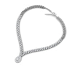 Load image into Gallery viewer, Pear Drop Leaf Diamond Necklace