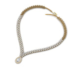 Load image into Gallery viewer, Pear Drop Leaf Diamond Necklace