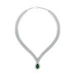 Load image into Gallery viewer, Pear Drop Leaf Diamond Necklace