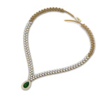 Load image into Gallery viewer, Pear Drop Leaf Diamond Necklace