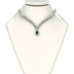 Load image into Gallery viewer, Pear Drop Leaf Diamond Necklace