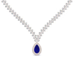 Load image into Gallery viewer, Pear Drop Leaf Diamond Necklace