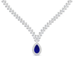 Load image into Gallery viewer, Pear Drop Leaf Diamond Necklace