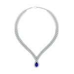 Load image into Gallery viewer, Pear Drop Leaf Diamond Necklace