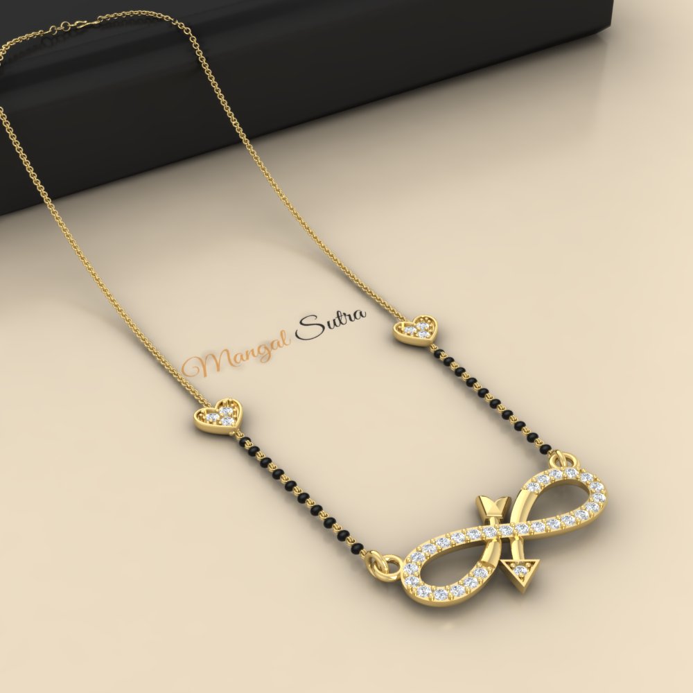 Infinity Arrows Heart Mangalsutra Chain